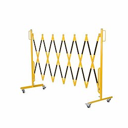 Barrière extensible avec roulettes