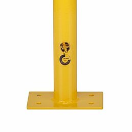 Barrier post, eyelets, galvanized, powder-coated