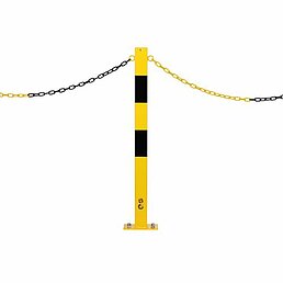 Barrier post, eyelets, galvanized, powder-coated