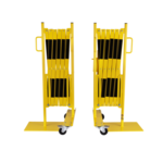 Lot de 2 barrières extensibles jaune-noir de 2000 mm