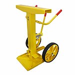 Telescopic trailer stand in RAL1023-traffic yellow