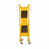 Barrière extensible avec roulettes ( Barrière extensible jaune-noir 3600 mm avec roues )