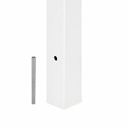 Barrier post, eyelets, galvanized, powder-coated