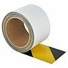 Stain-resistant floor marking ( yellow/black, 75mm, 15m, permanent, PET )