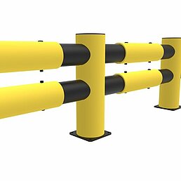 Barrier double Hotel modular middle post