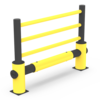 Glissiere de circulation, barriere de protection flexible jaune noir 