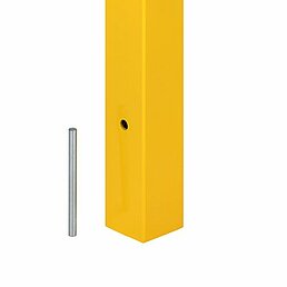 Barrier post, eyelets, galvanized, powder-coated