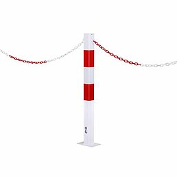 Barrier post, eyelets, galvanized, powder-coated
