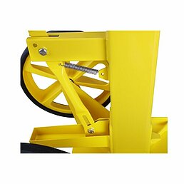 Telescopic trailer stand in RAL1023-traffic yellow