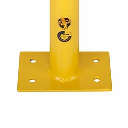 Barrier post, eyelets, galvanized, powder-coated