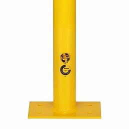 Barrier post, eyelets, galvanized, powder-coated