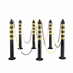 Kit de poteaux flexibles avec chaîne