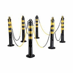 Kit de poteaux flexibles avec chaîne