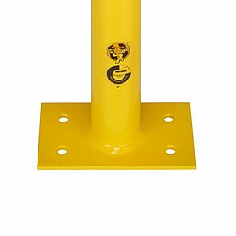Barrier post, eyelets, galvanized, powder-coated