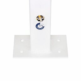 Barrier post, eyelets, galvanized, powder-coated