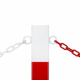 Barrier post, eyelets, galvanized, powder-coated