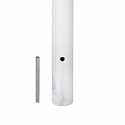 Barrier post, eyelets, galvanized, powder-coated