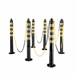 Kit de poteaux flexibles avec chaîne