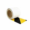 Stain-resistant floor marking ( yellow/black, 100mm, 15m, permanent, PET )