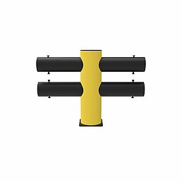 Barrier double Hotel modular middle post