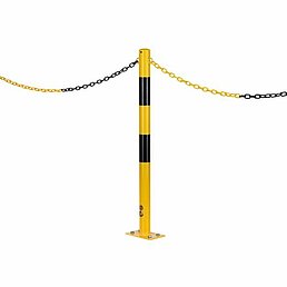 Barrier post, eyelets, galvanized, powder-coated
