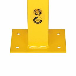 Barrier post, eyelets, galvanized, powder-coated