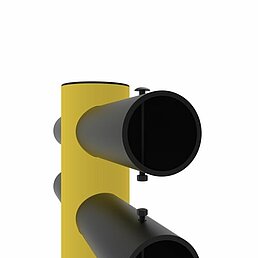 Barrier double Hotel modular middle post