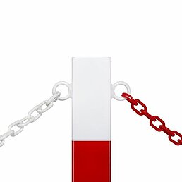 Barrier post, eyelets, galvanized, powder-coated