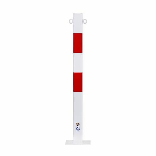 Barrier post, eyelets, galvanized, powder-coated