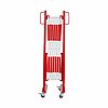Barrière extensible avec roulettes ( Barrière extensible rouge-blanc 3600 mm avec roulettes )