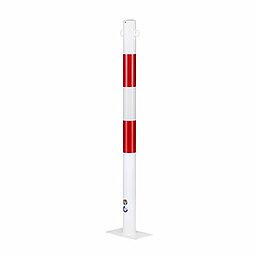 Barrier post, eyelets, galvanized, powder-coated