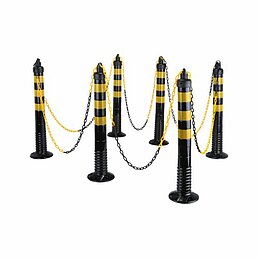 Kit de poteaux flexibles avec chaîne
