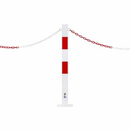 Barrier post, eyelets, galvanized, powder-coated