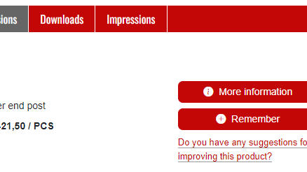 New buttons on product pages