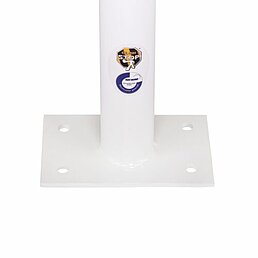Barrier post, eyelets, galvanized, powder-coated