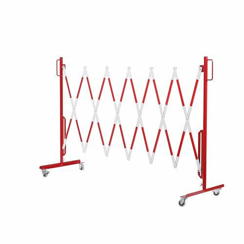 Barrière extensible avec roulettes