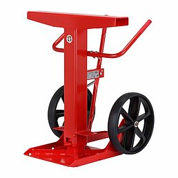 Telescopic trailer stand in RAL1023-traffic yellow