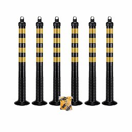 Kit de poteaux flexibles avec chaîne