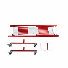 Barrière extensible avec roulettes