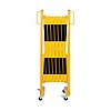 Barrière extensible avec roulettes ( Barrière extensible jaune-noir 4000mm avec roues )