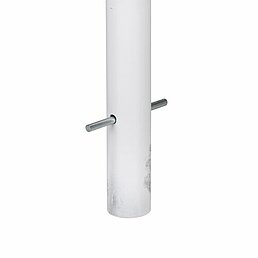 Barrier post, eyelets, galvanized, powder-coated