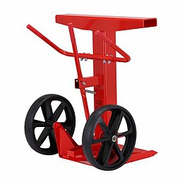 Telescopic trailer stand in RAL1023-traffic yellow