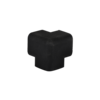 WPP018 004 (Corner protector Type E 3-sided black), EAN 4250912301559, Front view