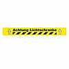 Bedrucktes Markierband ( Achtung Lichtschranke, gelb, 75mm, 5m, PVC )