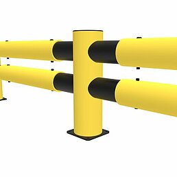 Barrier double Hotel modular middle post
