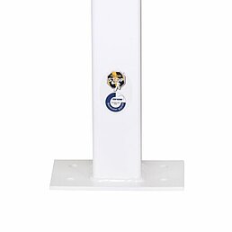 Barrier post, eyelets, galvanized, powder-coated