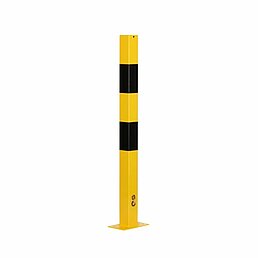 Barrier post, eyelets, galvanized, powder-coated