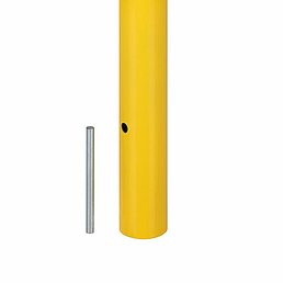 Barrier post, eyelets, galvanized, powder-coated